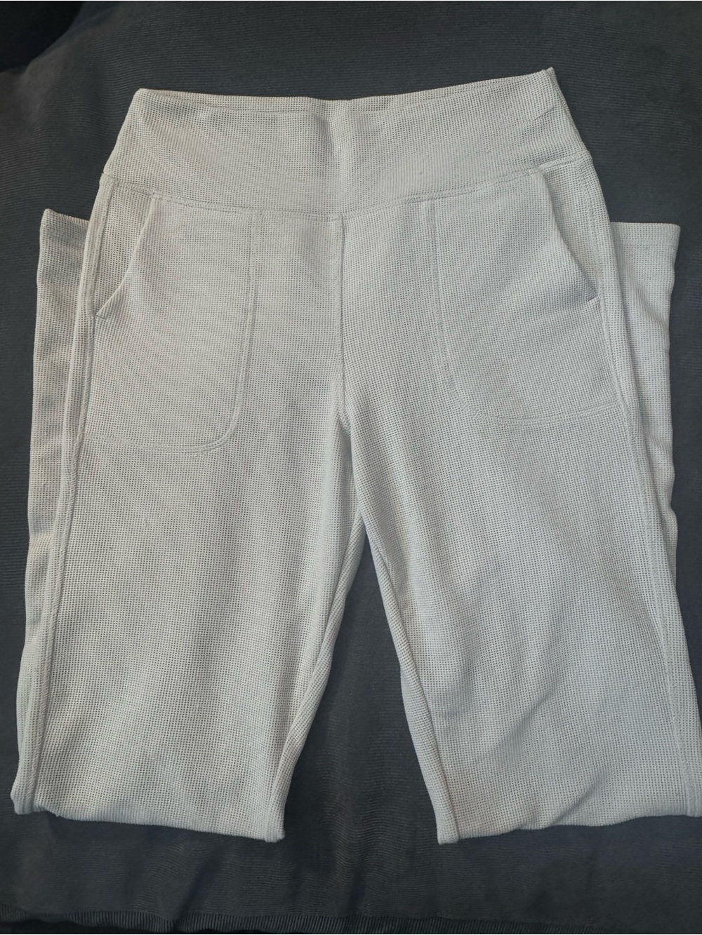 Calvin Klein Performance Light Gray Boot-Cut Knit Pants